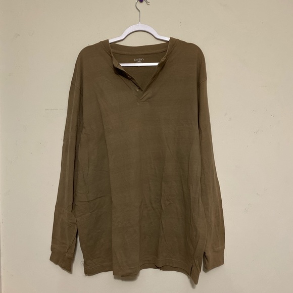 Puritan Long Sleeve Henley Shirt 